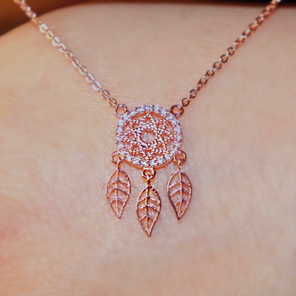 Silver / Gold / Rose Gold Dreamcatcher Necklace - Picture 3 of 4